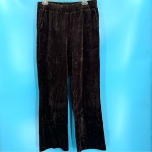 Lauren Ralph Lauren Velour Pants w Pockets Pull On Sz. M - Brown